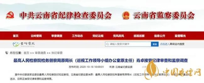 最高检检务督察局原局长肖卓被查 肖卓个人简历资料