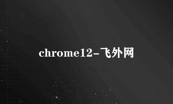 chrome12-飞外网