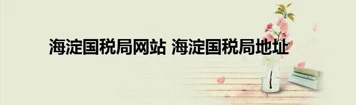 海淀国税局网站 海淀国税局地址