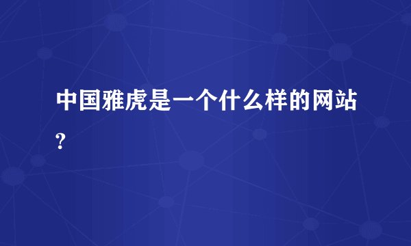 中国雅虎是一个什么样的网站?