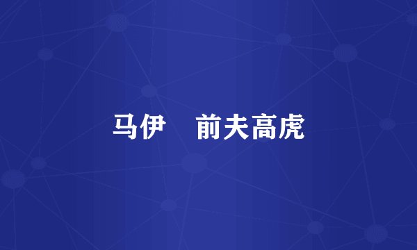 马伊琍前夫高虎