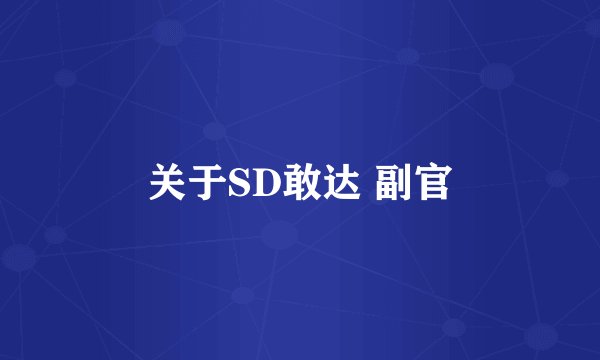 关于SD敢达 副官