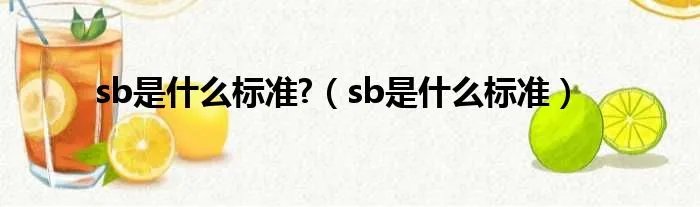 sb是什么标准?（sb是什么标准）