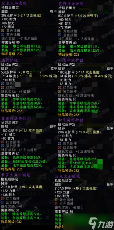 《魔兽世界》全装备效果大全一览