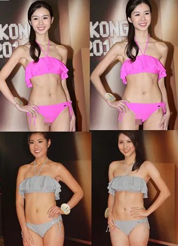 麦明诗早前泳装秀时走光照片曝光 下体尴尬露毛