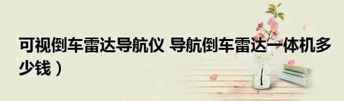 可视倒车雷达导航仪 导航倒车雷达一体机多少钱)