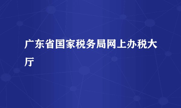 广东省国家税务局网上办税大厅