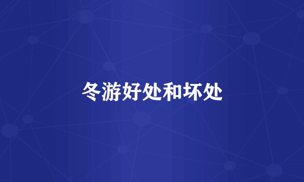 冬游好处和坏处