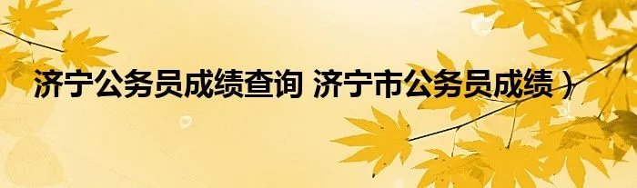 济宁公务员成绩查询 济宁市公务员成绩）