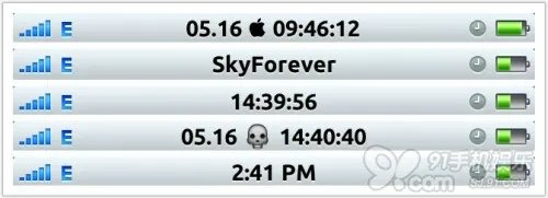 StatusBarCustomClock4：状态栏显示时间日期