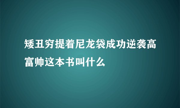 矮丑穷提着尼龙袋成功逆袭高富帅这本书叫什么