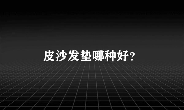 皮沙发垫哪种好？