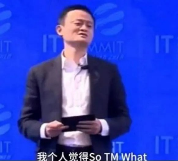 马云说的so TM what,是什么意思?