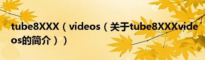 tube8XXX（videos（关于tube8XXXvideos的简介））