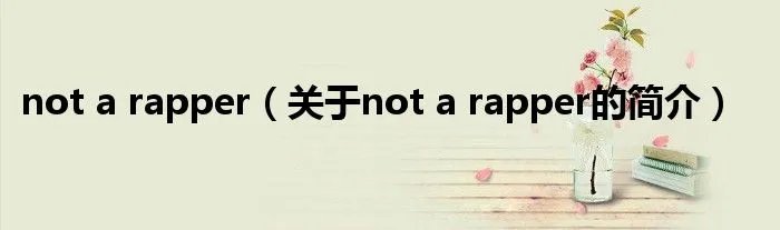 not a rapper（关于not a rapper的简介）