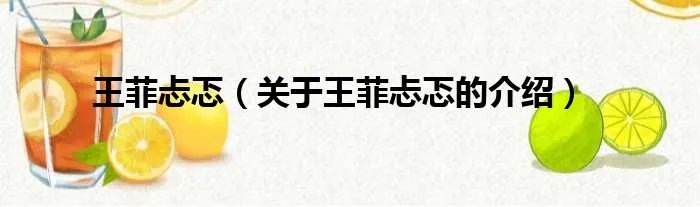 王菲忐忑（关于王菲忐忑的介绍）