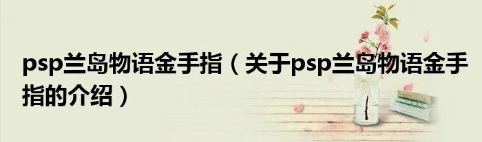 psp兰岛物语金手指（关于psp兰岛物语金手指的介绍）