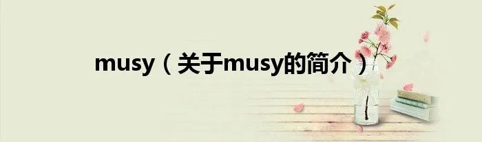 musy（关于musy的简介）