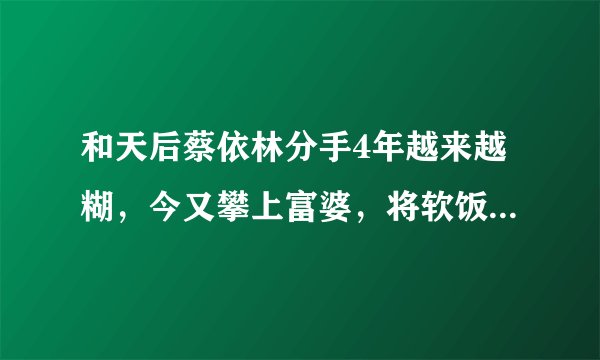 和天后蔡依林分手4年越来越糊，今又攀上富婆，将软饭吃到底，他是谁？