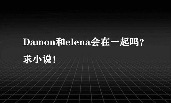 Damon和elena会在一起吗？求小说！