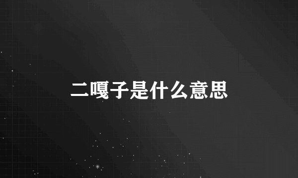 二嘎子是什么意思