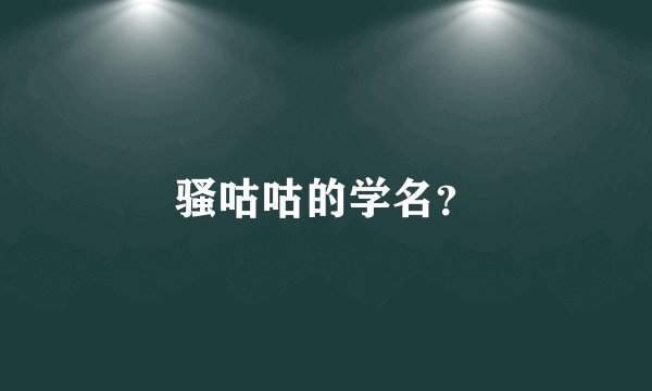 骚咕咕的学名？