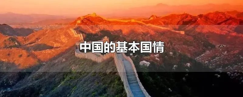 中国的基本国情