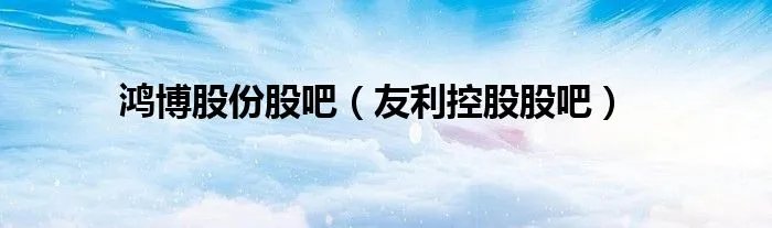 鸿博股份股吧(友利控股股吧)