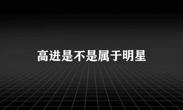 高进是不是属于明星