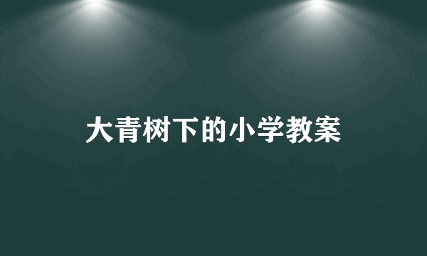 大青树下的小学教案