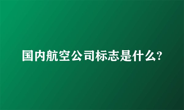 国内航空公司标志是什么?