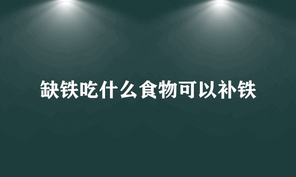 缺铁吃什么食物可以补铁