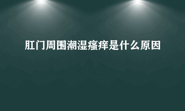 肛门周围潮湿瘙痒是什么原因