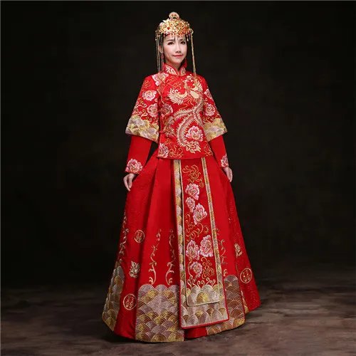 秀禾服新娘造型图片欣赏 中式婚礼新娘服饰怎么搭配