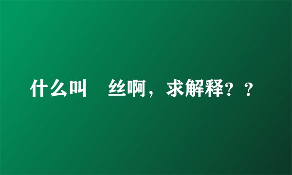 什么叫屌丝啊，求解释？？