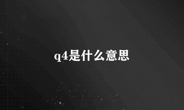 q4是什么意思