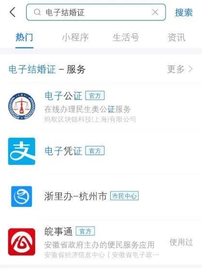 支付宝在哪里查询结婚证