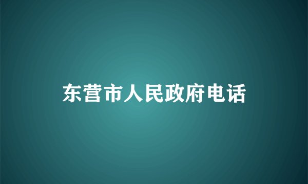 东营市人民政府电话