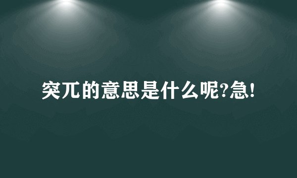 突兀的意思是什么呢?急!