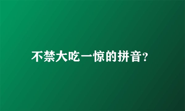 不禁大吃一惊的拼音？