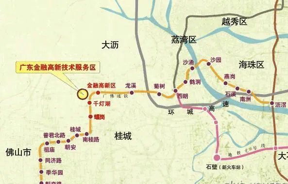 2021年佛山地铁线路图高清版 佛山地铁图2021最新版