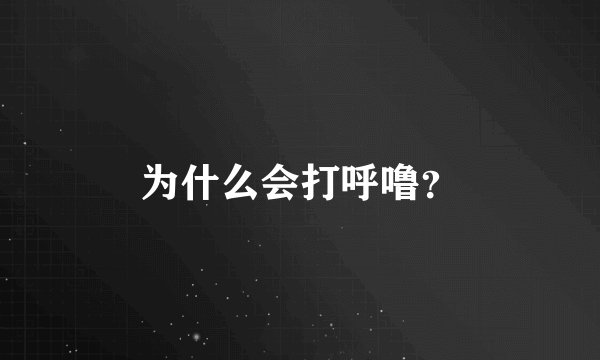 为什么会打呼噜？