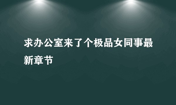 求办公室来了个极品女同事最新章节