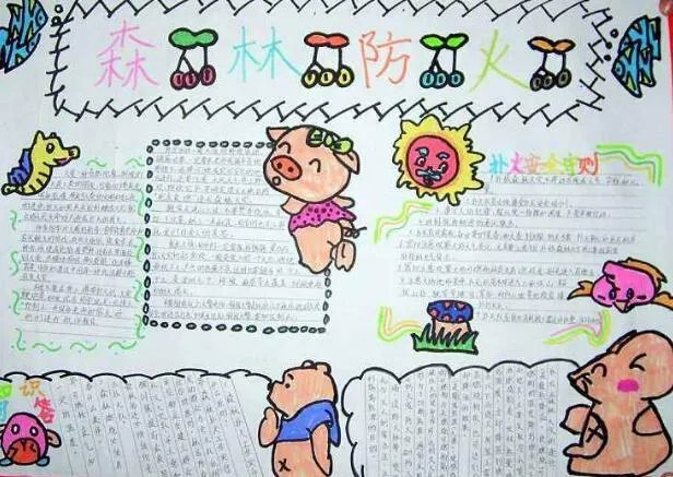 森林防火手抄报