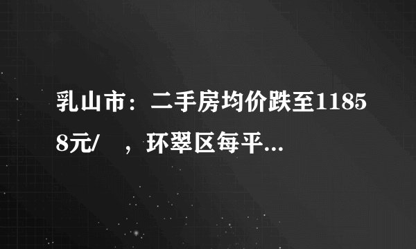 乳山市：二手房均价跌至11858元/㎡，环翠区每平米下跌379元, 你怎么看？