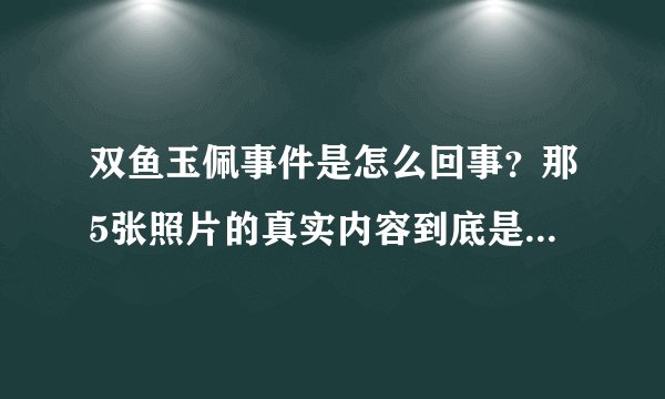 双鱼玉佩事件是怎么回事？那5张照片的真实内容到底是什么？求有研究的高手告知！！！