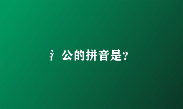 氵公的拼音是？