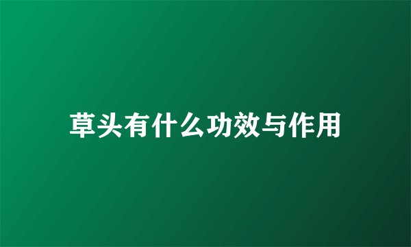 草头有什么功效与作用