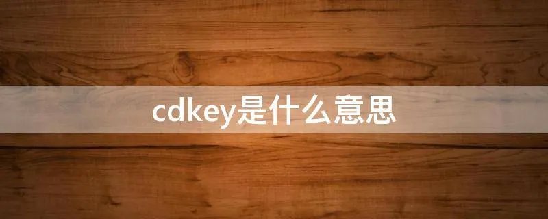 cdkey是什么意思
