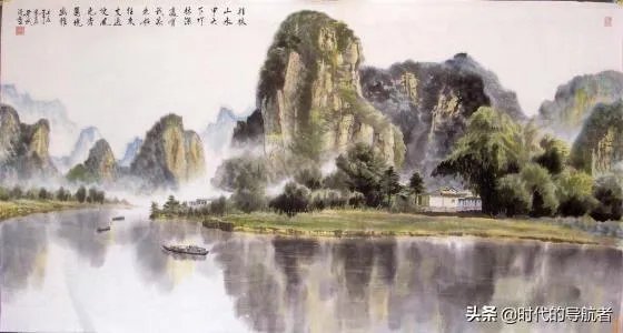 怎么画桂林山水风景图？